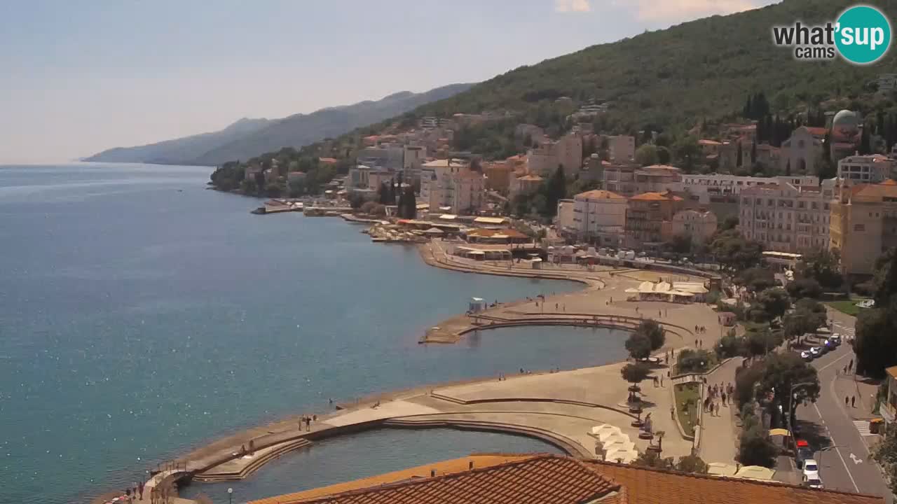 Opatija webcam – Panorama from the Hotel Milenij