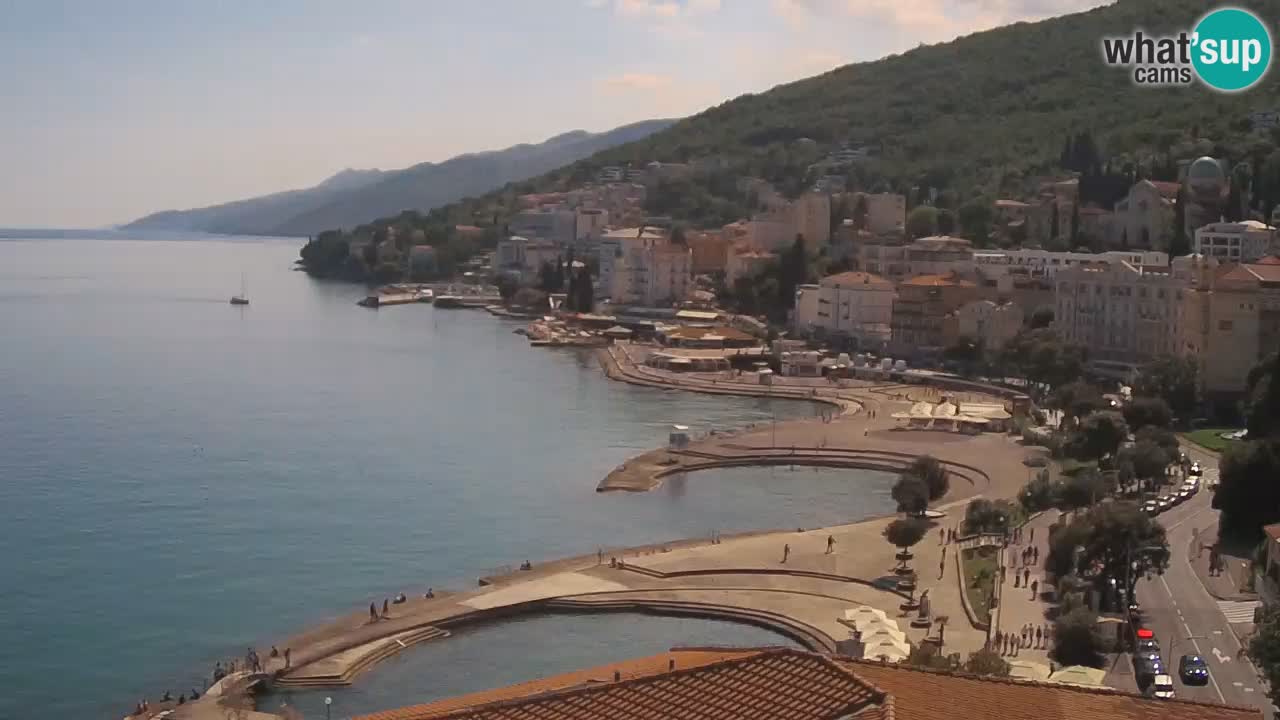 Opatija webcam – Panorama from the Hotel Milenij