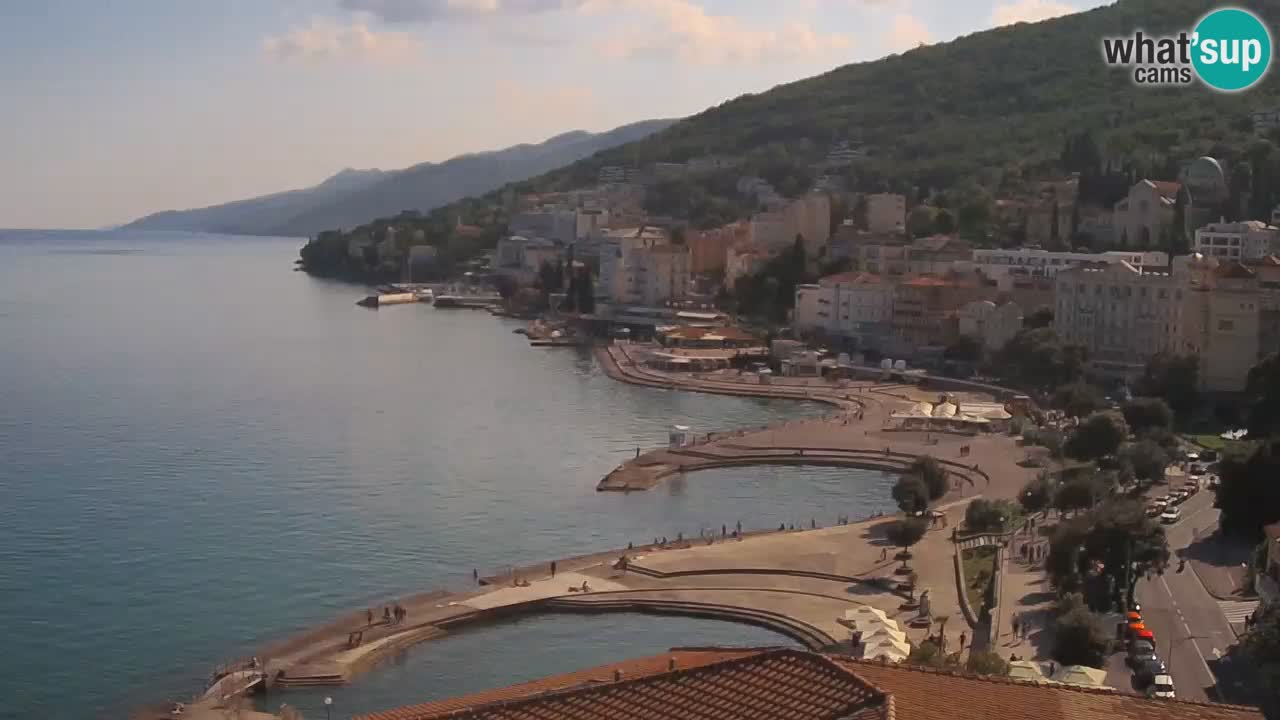 Opatija webcam – Panorama from the Hotel Milenij