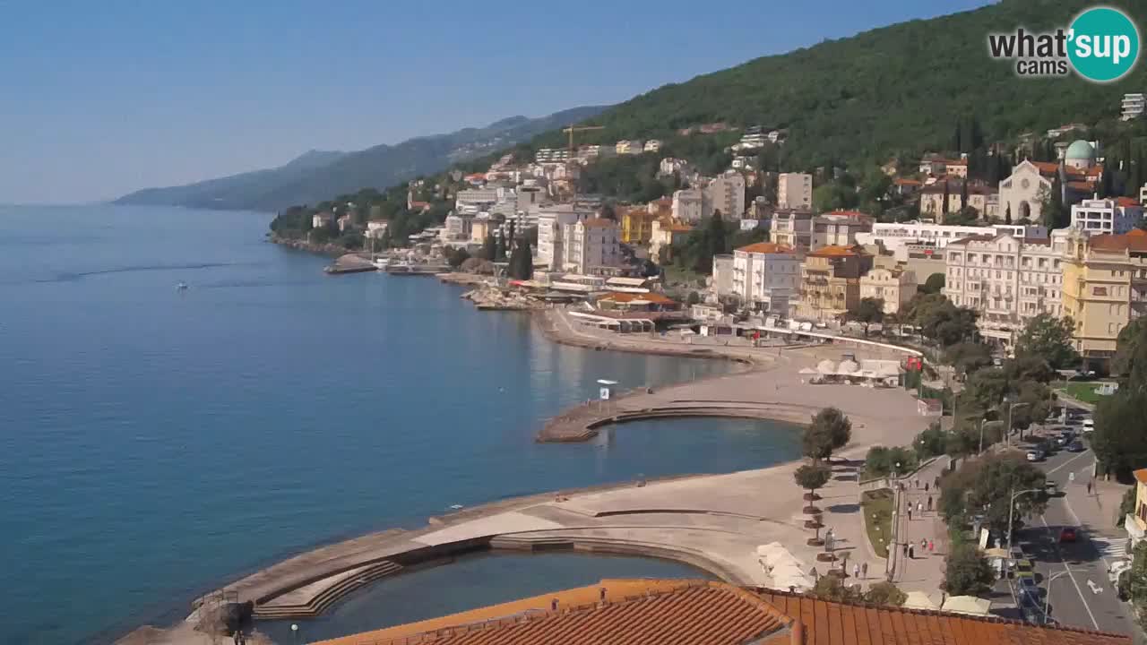 Opatija webcam – Panorama from the Hotel Milenij