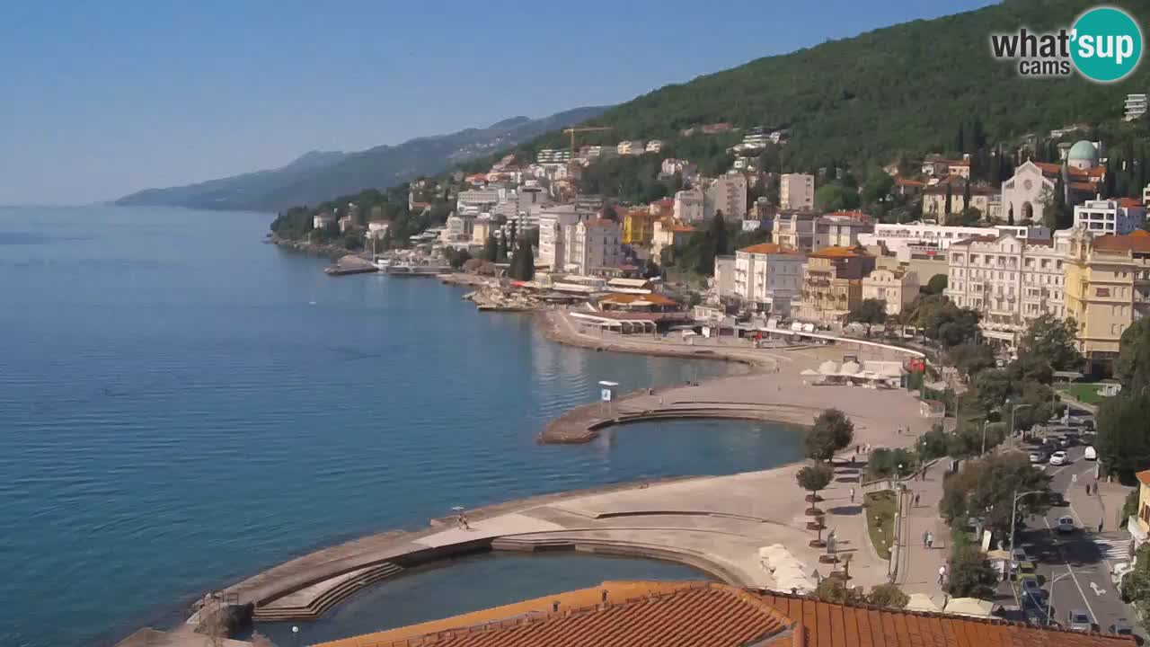 Opatija webcam – Panorama from the Hotel Milenij