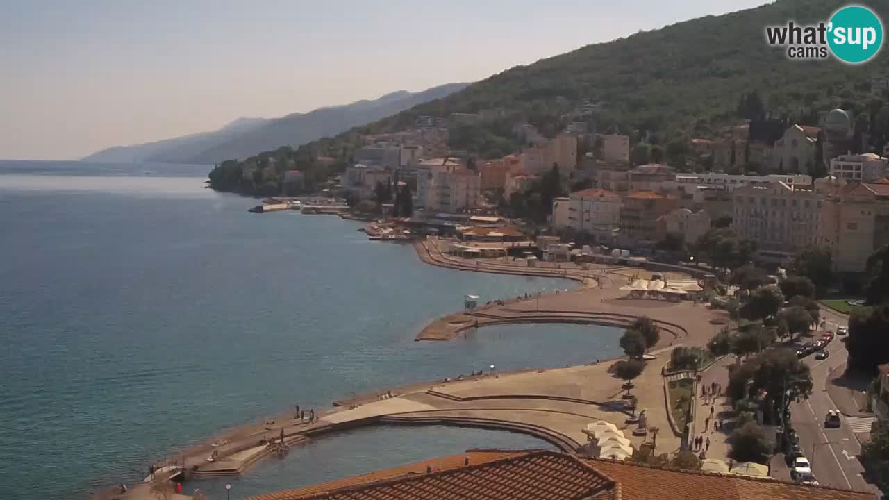 Opatija webcam – Panorama from the Hotel Milenij