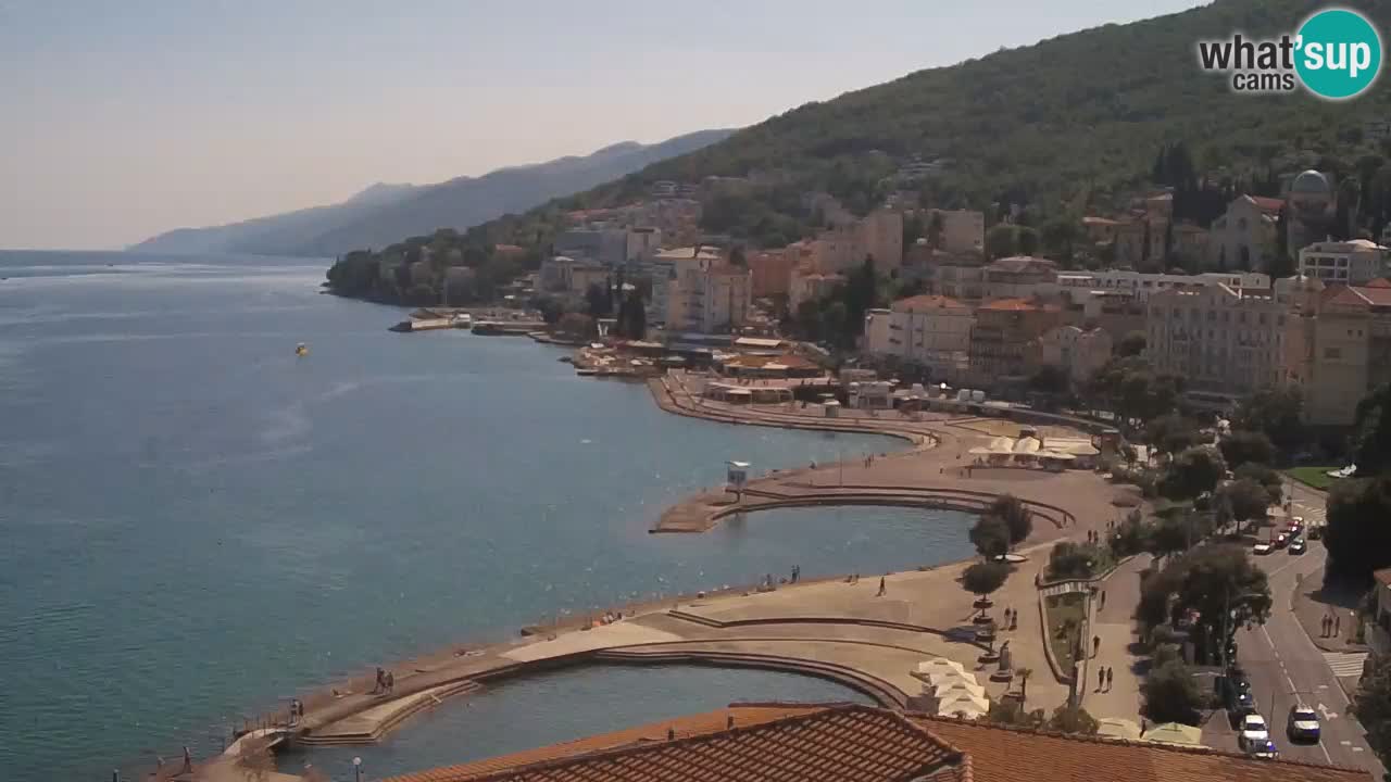 Opatija webcam – Panorama from the Hotel Milenij