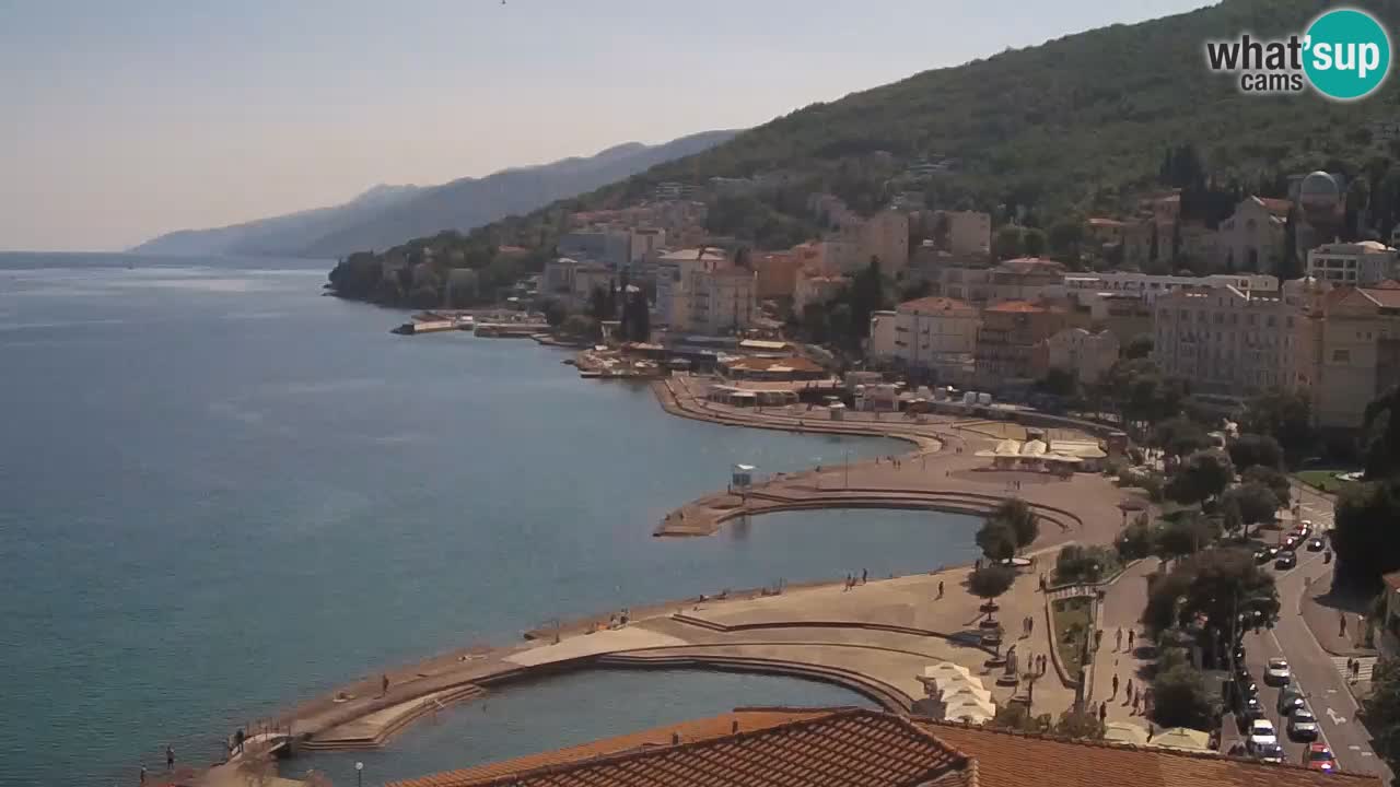 Opatija webcam – Panorama from the Hotel Milenij