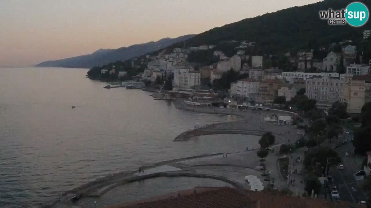 Opatija webcam – Panorama from the Hotel Milenij