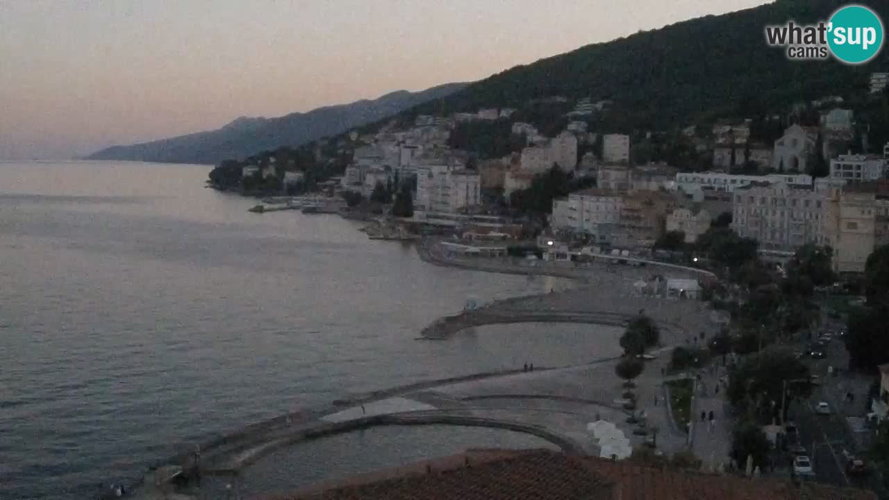 Opatija webcam – Panorama from the Hotel Milenij