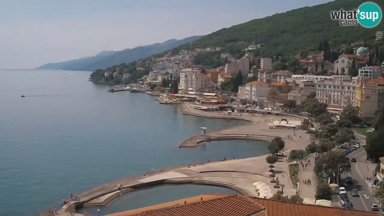 Opatija webcam – Panorama from the Hotel Milenij