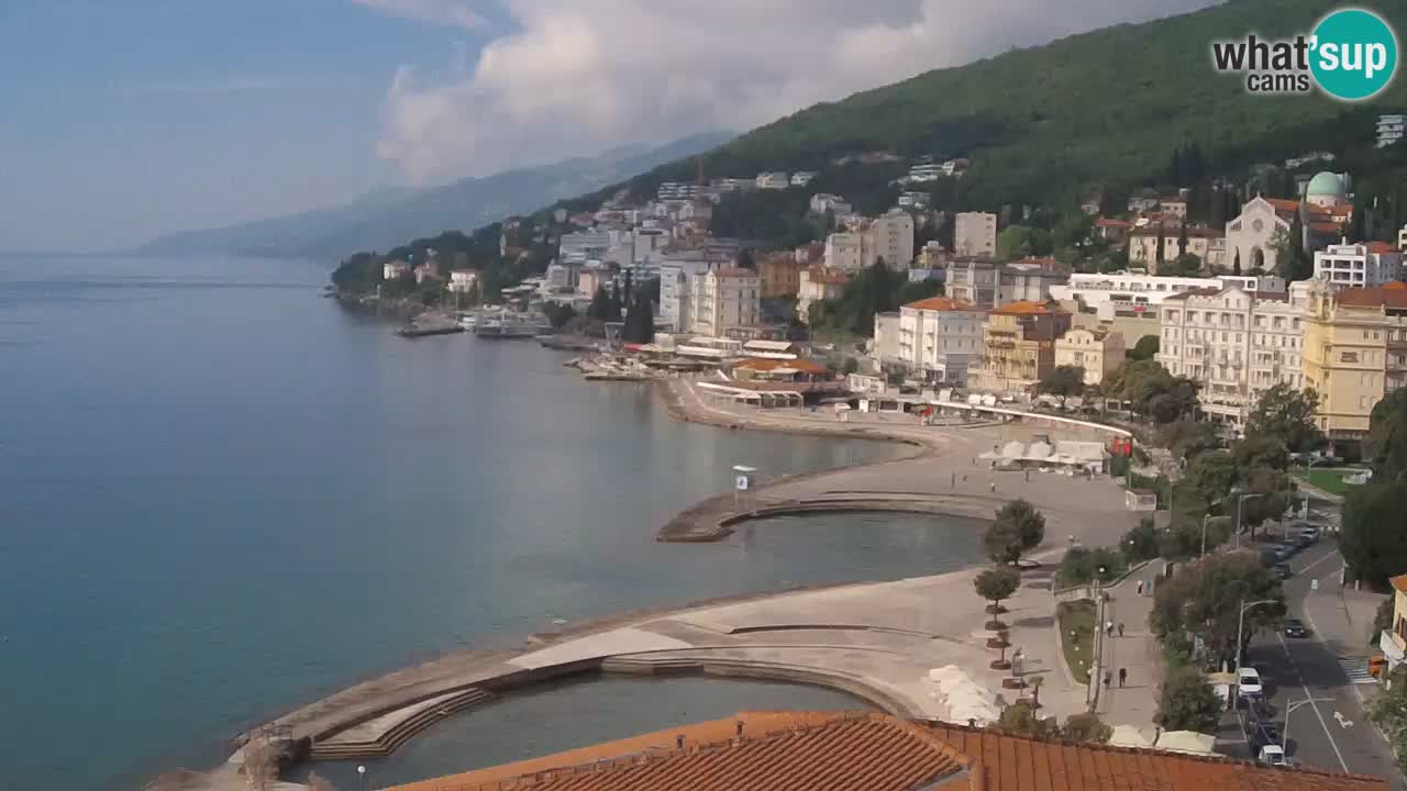 Opatija webcam – Panorama from the Hotel Milenij