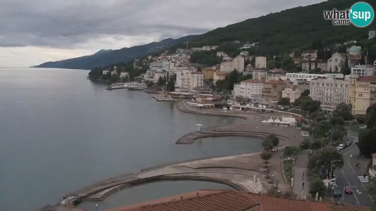 Opatija webcam – Panorama from the Hotel Milenij