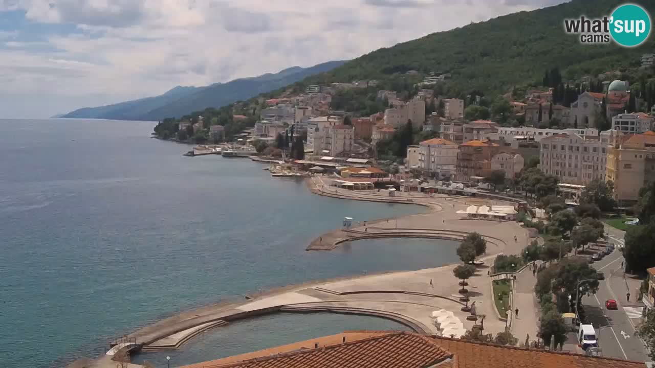 Opatija webcam – Panorama from the Hotel Milenij