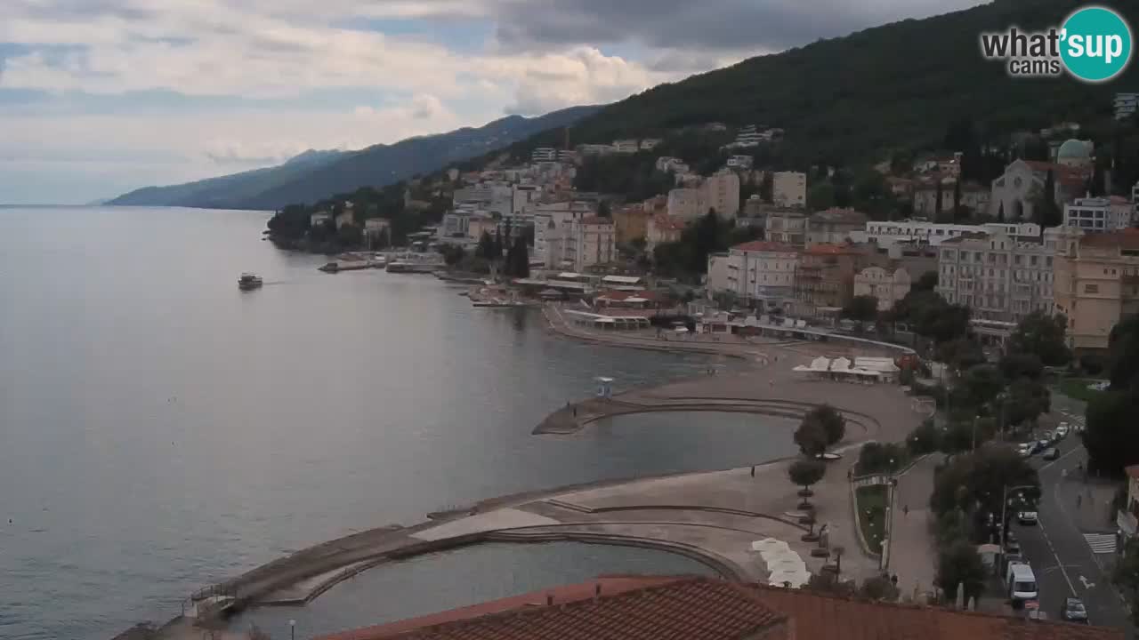 Opatija webcam – Panorama from the Hotel Milenij