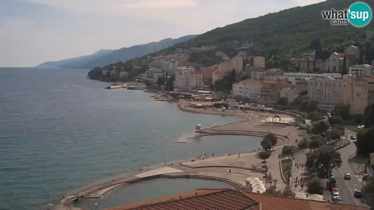 Opatija webcam – Panorama from the Hotel Milenij