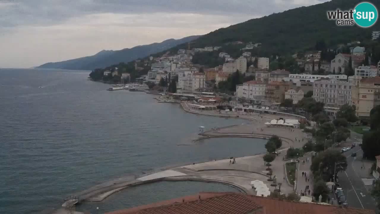Opatija webcam – Panorama from the Hotel Milenij