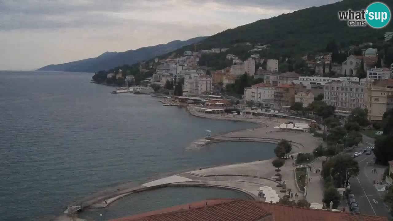 Opatija webcam – Panorama from the Hotel Milenij