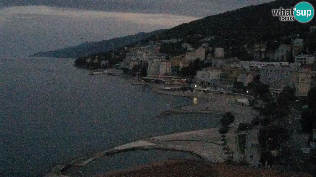 Opatija webcam – Panorama from the Hotel Milenij