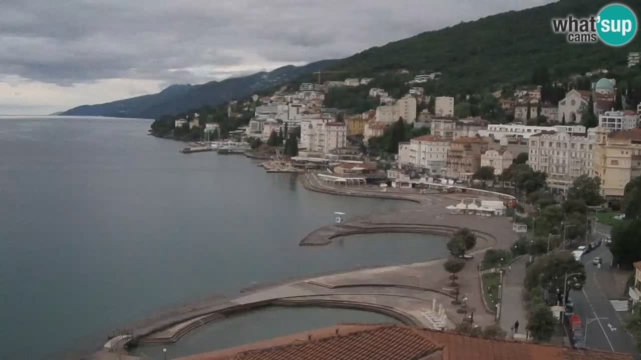 Opatija webcam – Panorama from the Hotel Milenij
