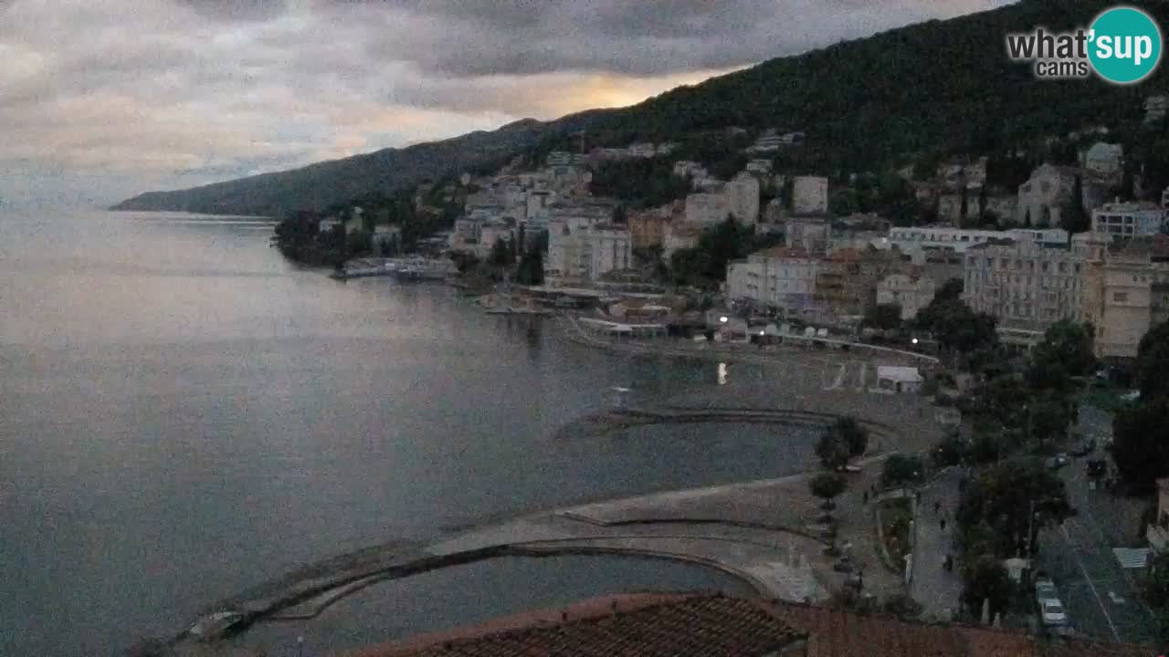 Opatija webcam – Panorama from the Hotel Milenij