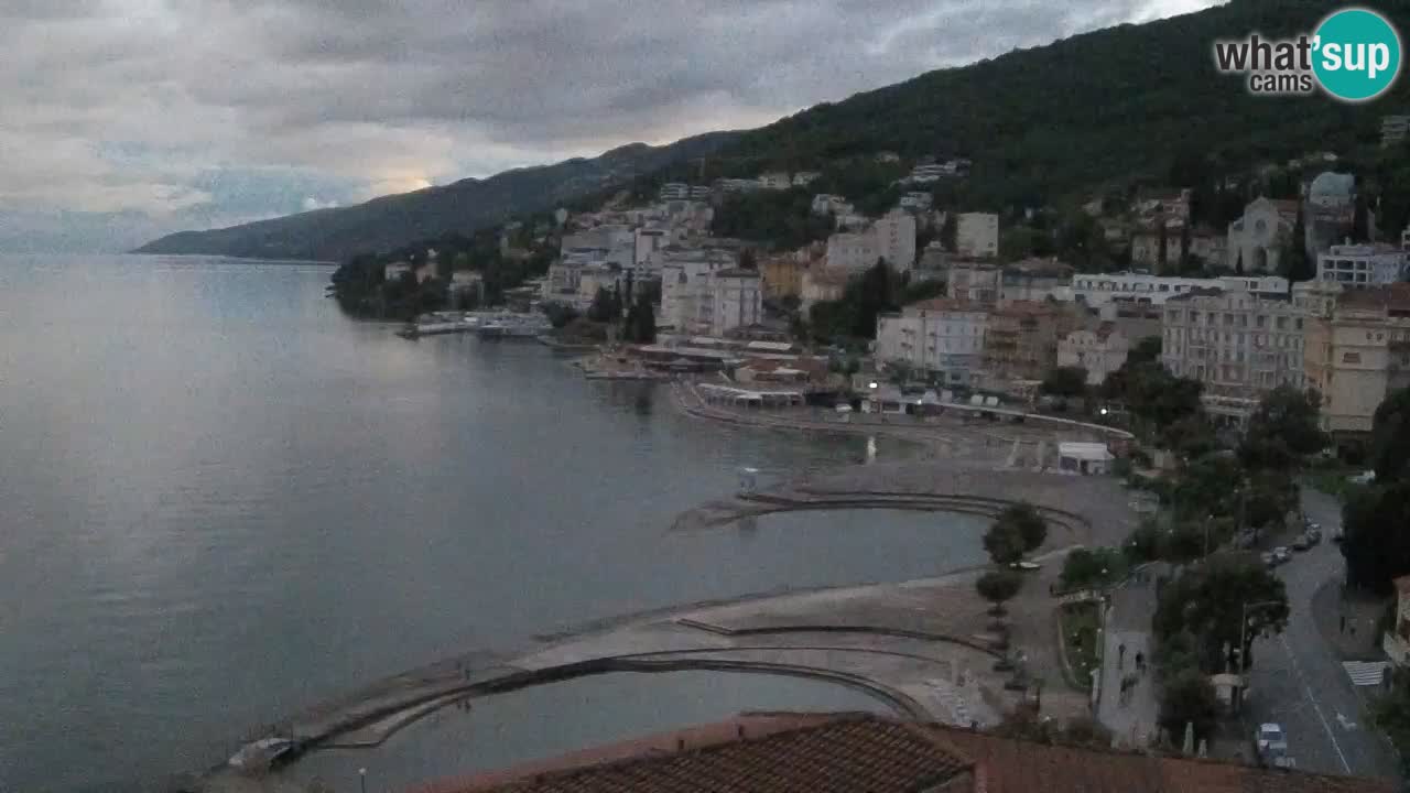 Opatija webcam – Panorama from the Hotel Milenij