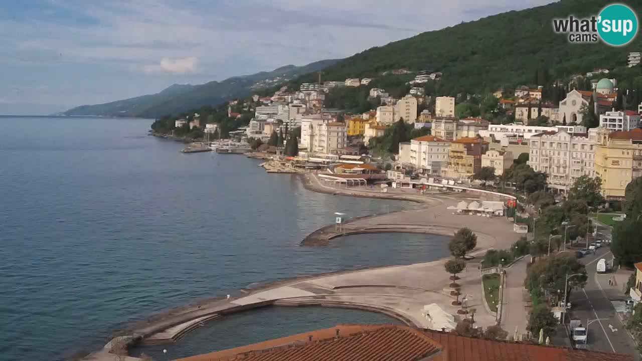 Opatija webcam – Panorama from the Hotel Milenij