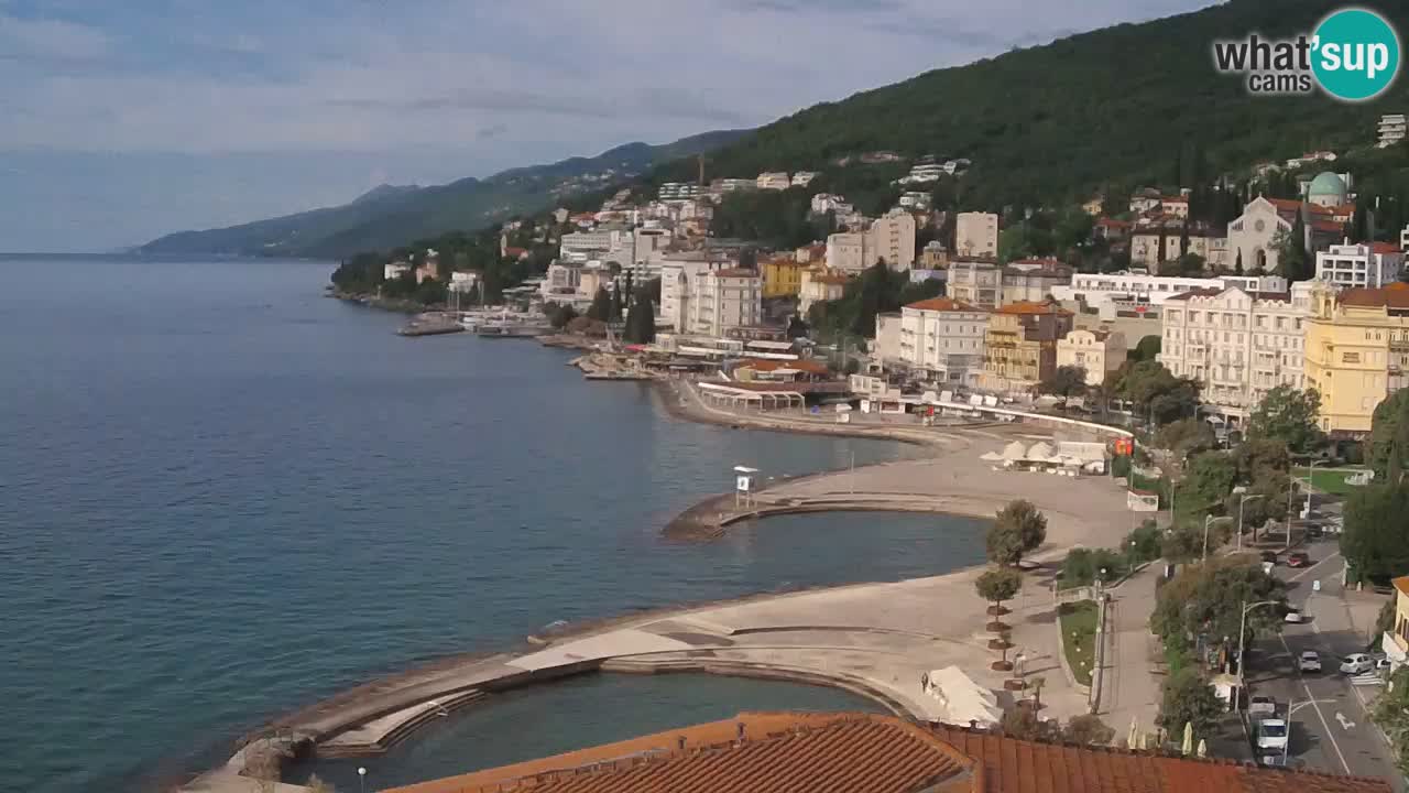 Opatija webcam – Panorama from the Hotel Milenij