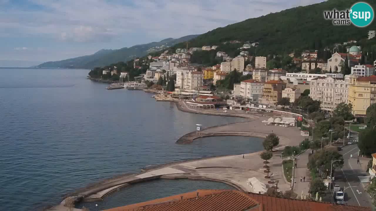 Opatija webcam – Panorama from the Hotel Milenij