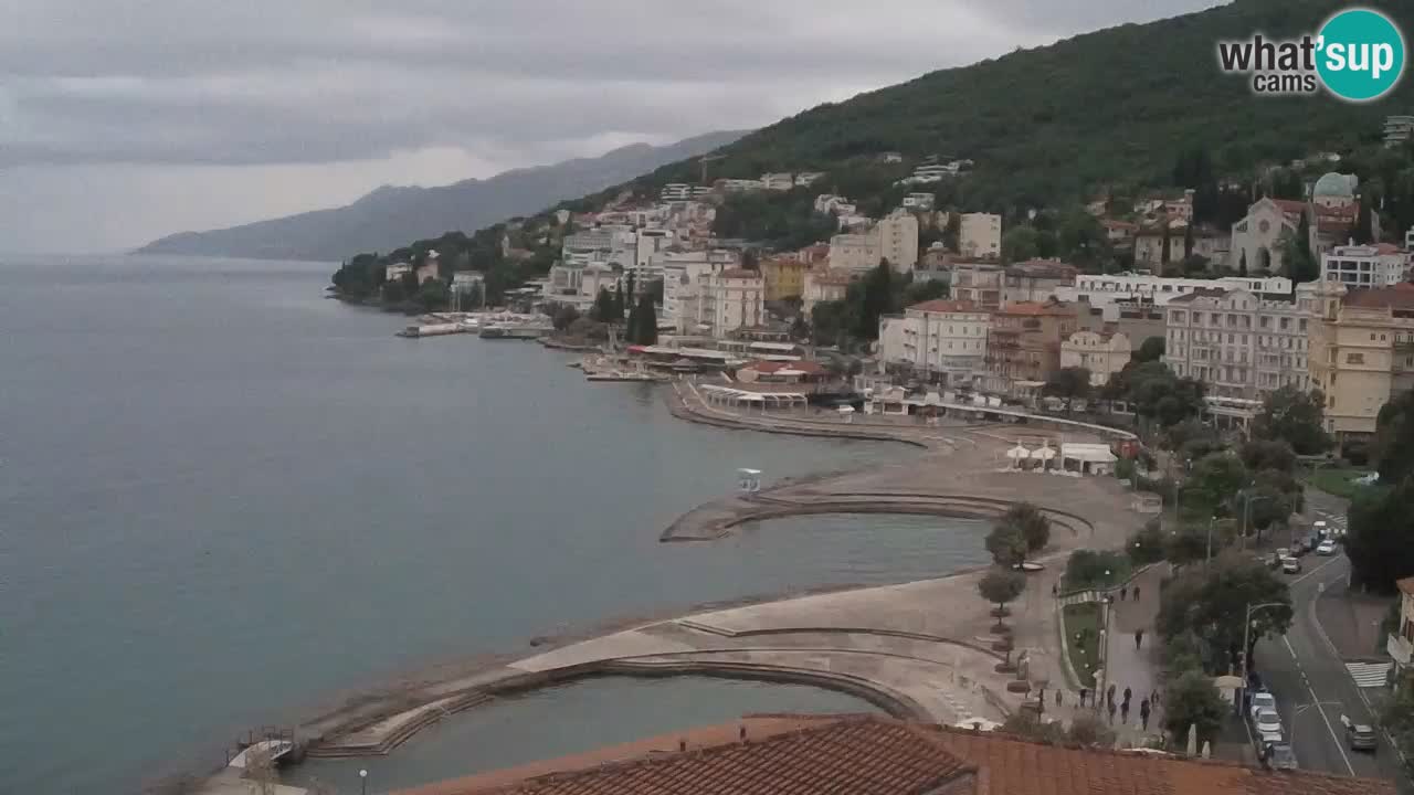 Opatija webcam – Panorama from the Hotel Milenij
