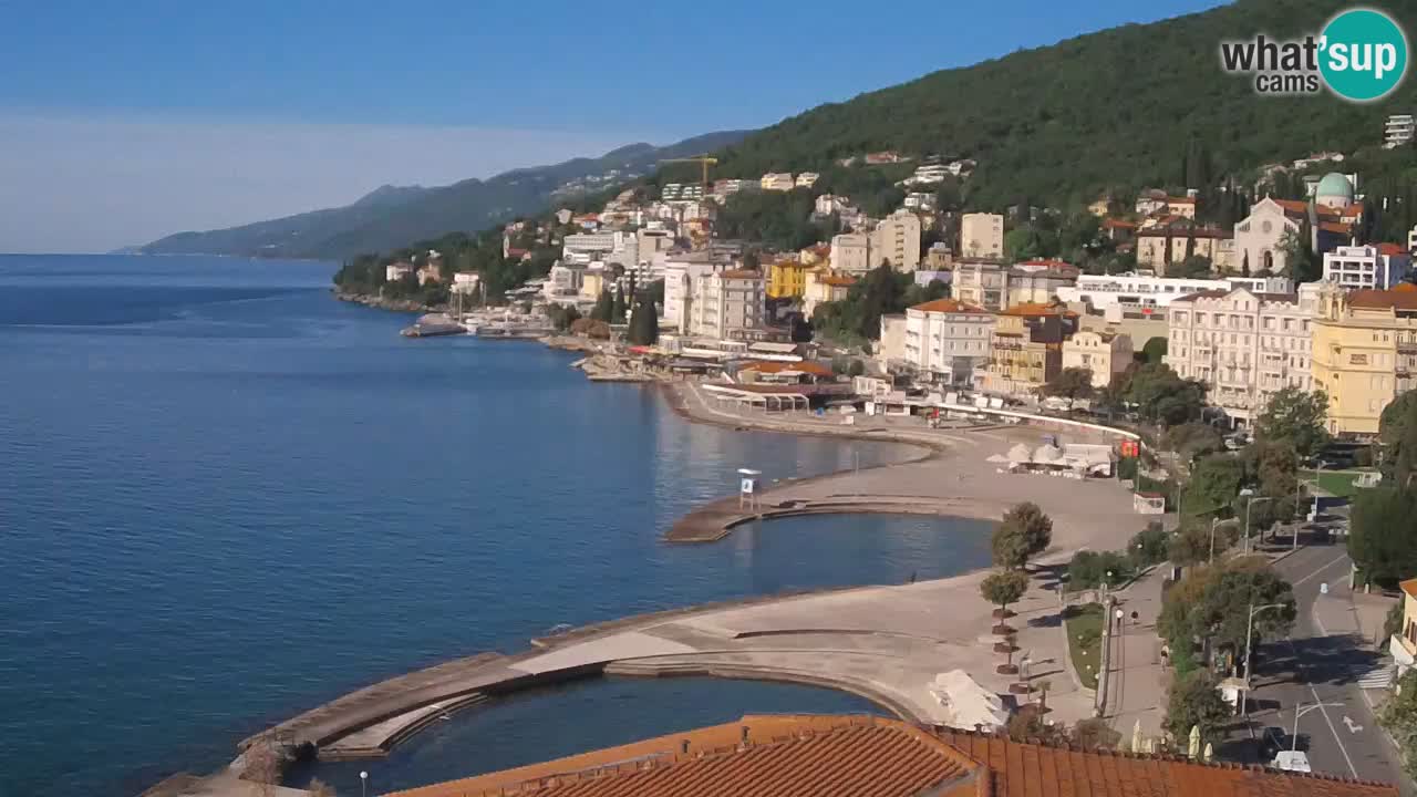 Opatija webcam – Panorama from the Hotel Milenij