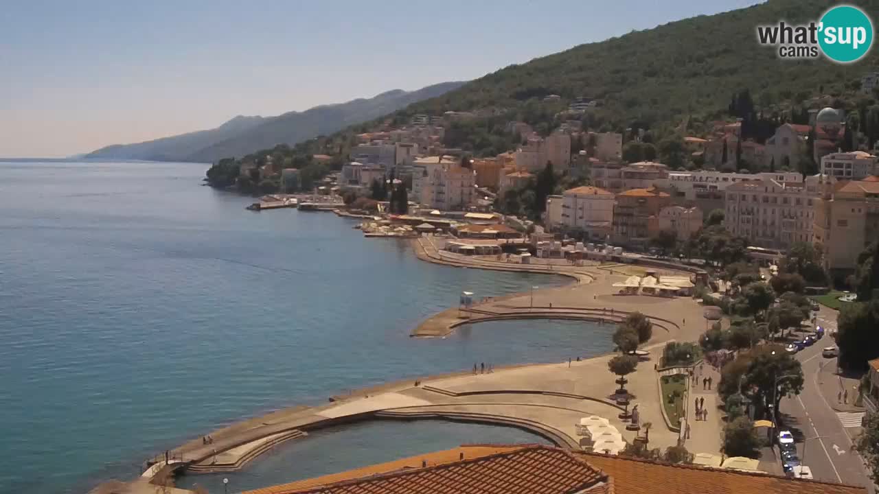 Opatija webcam – Panorama from the Hotel Milenij