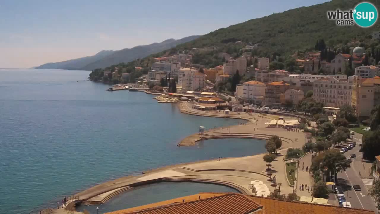 Opatija webcam – Panorama from the Hotel Milenij