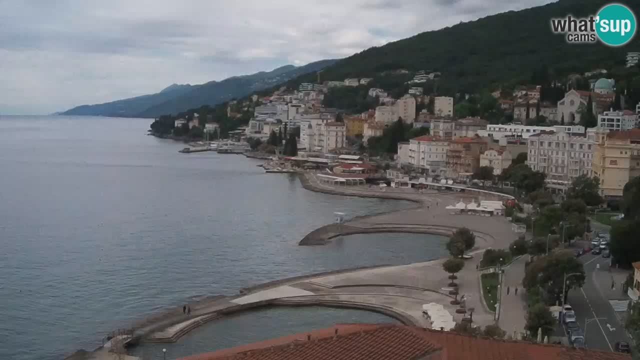 Opatija webcam – Panorama from the Hotel Milenij