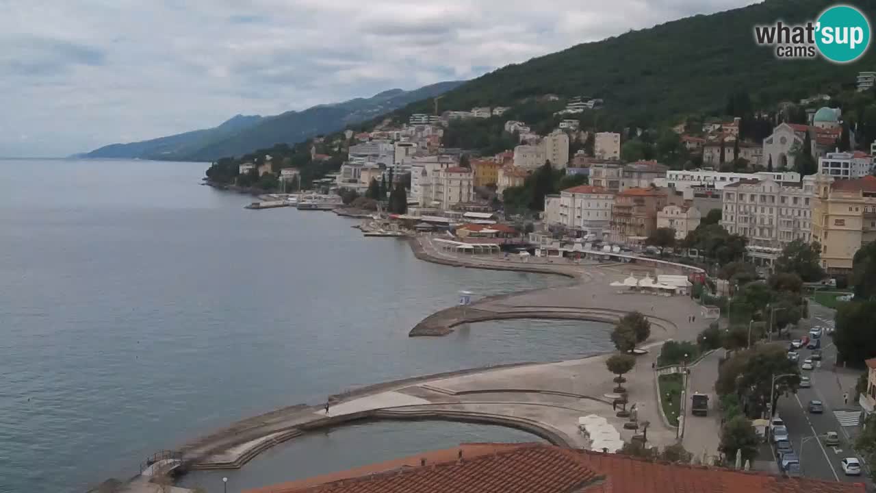 Opatija webcam – Panorama from the Hotel Milenij