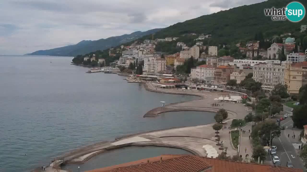 Opatija webcam – Panorama from the Hotel Milenij