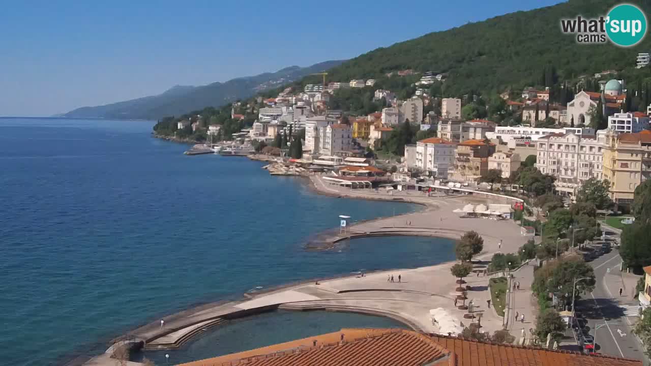 Opatija webcam – Panorama from the Hotel Milenij