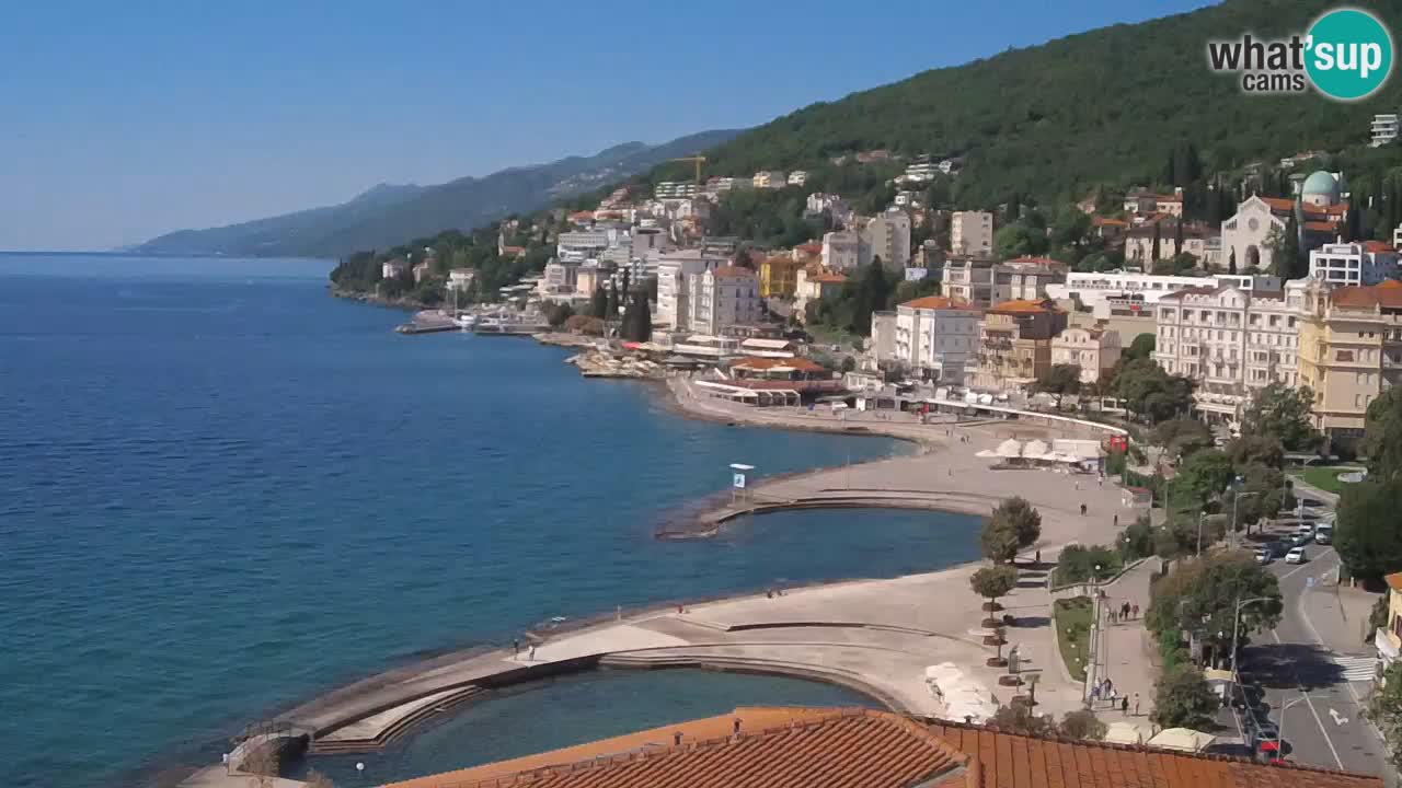 Opatija webcam – Panorama from the Hotel Milenij