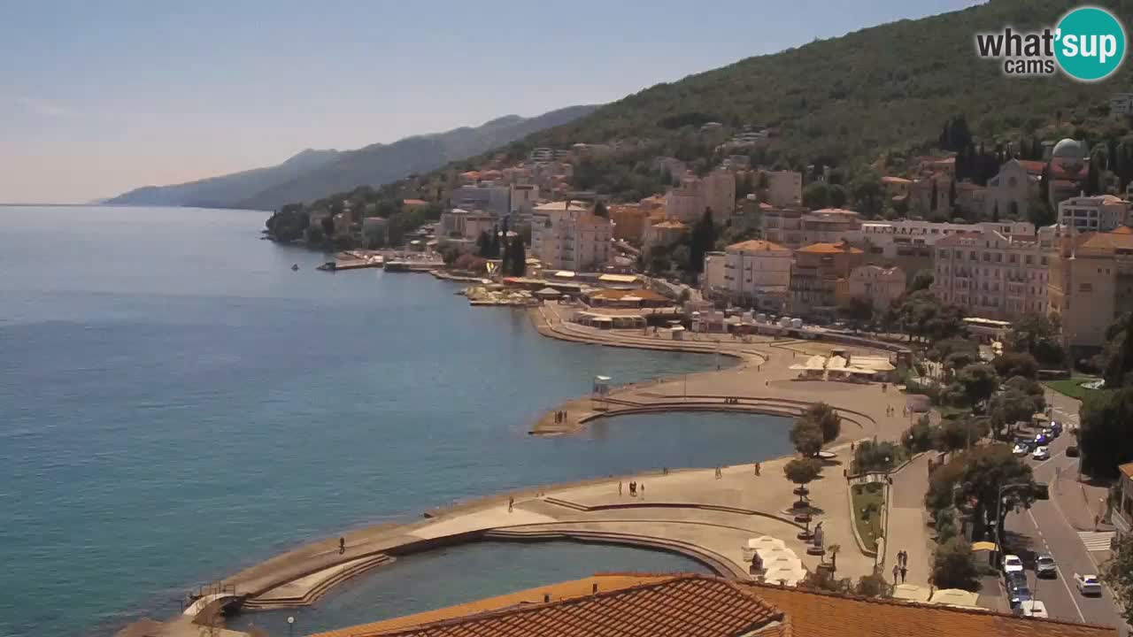 Opatija webcam – Panorama from the Hotel Milenij
