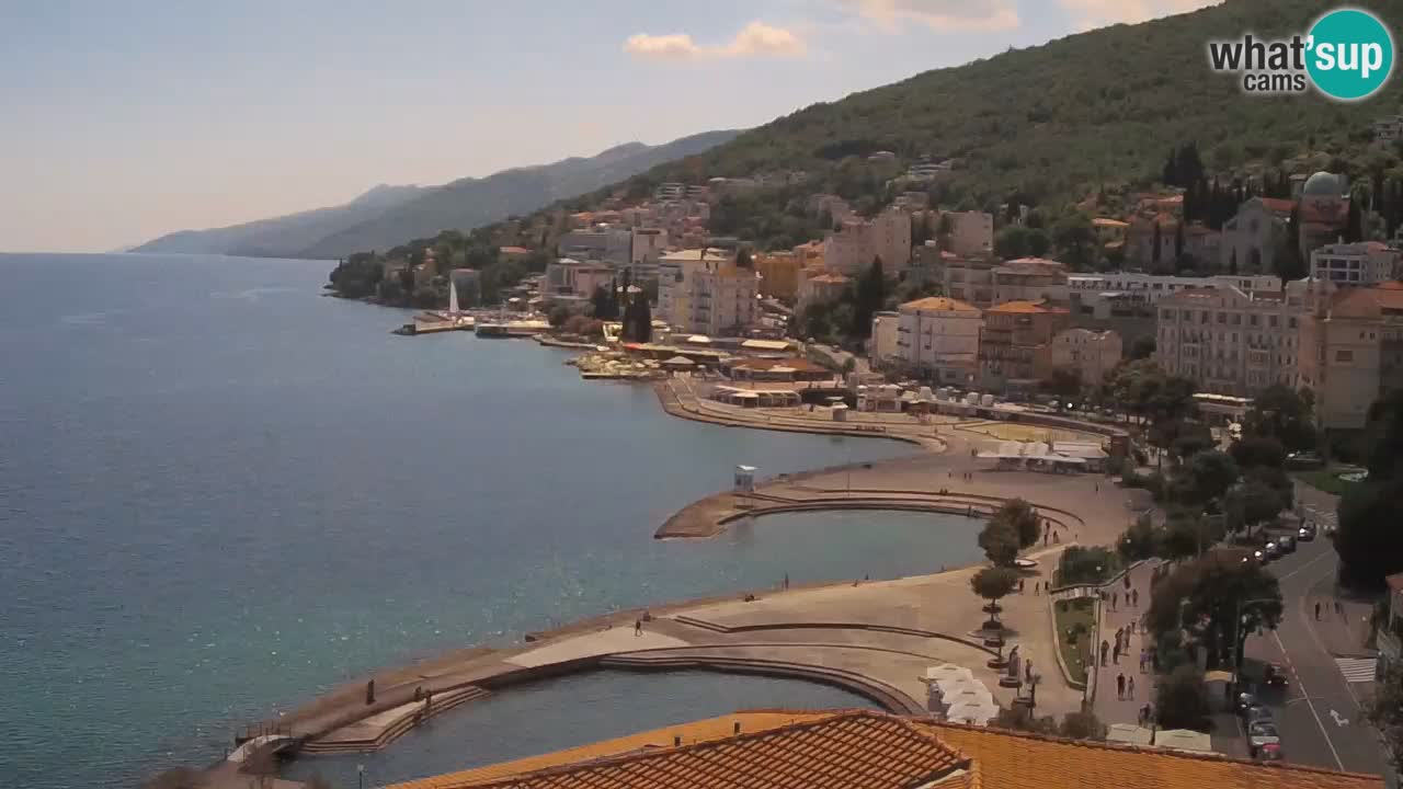 Opatija webcam – Panorama from the Hotel Milenij