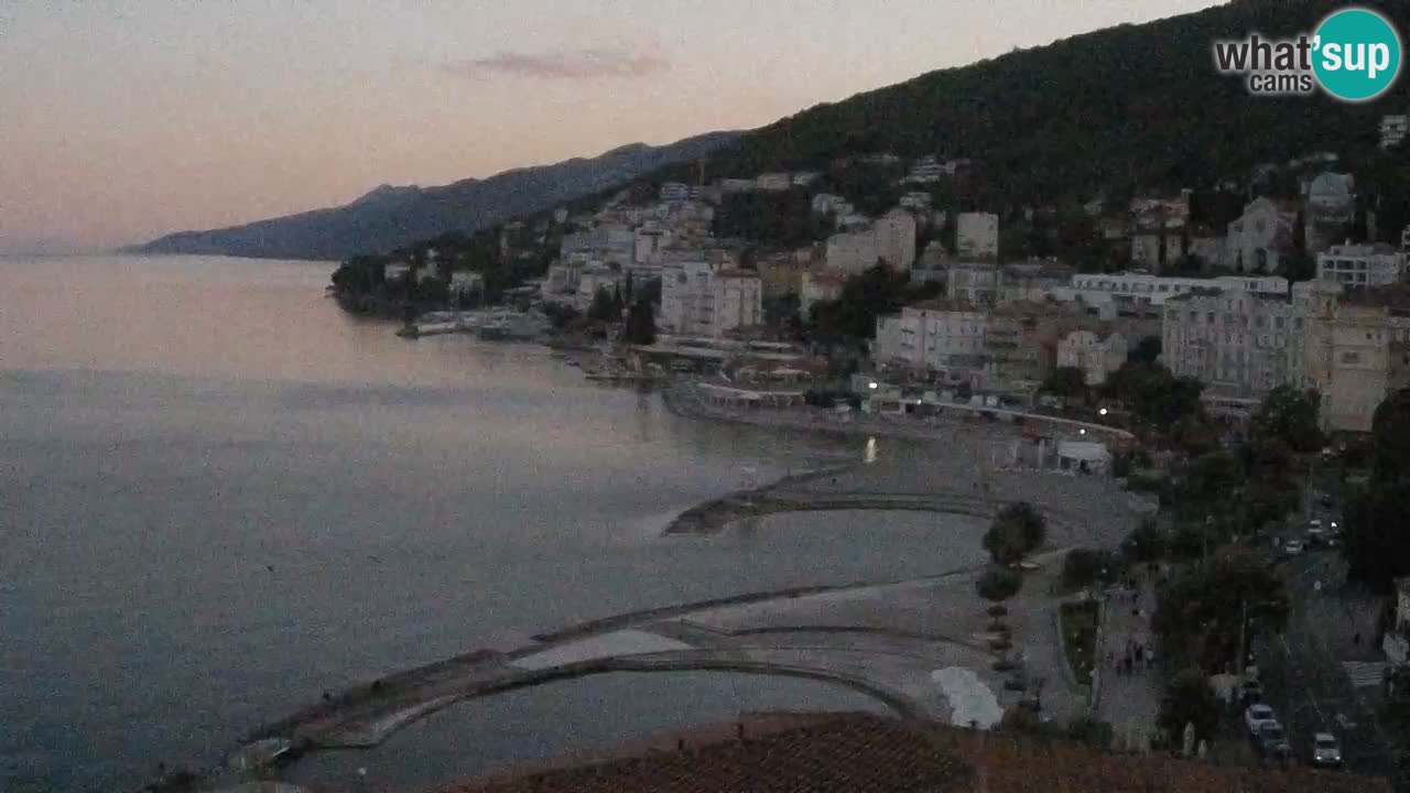 Opatija webcam – Panorama from the Hotel Milenij