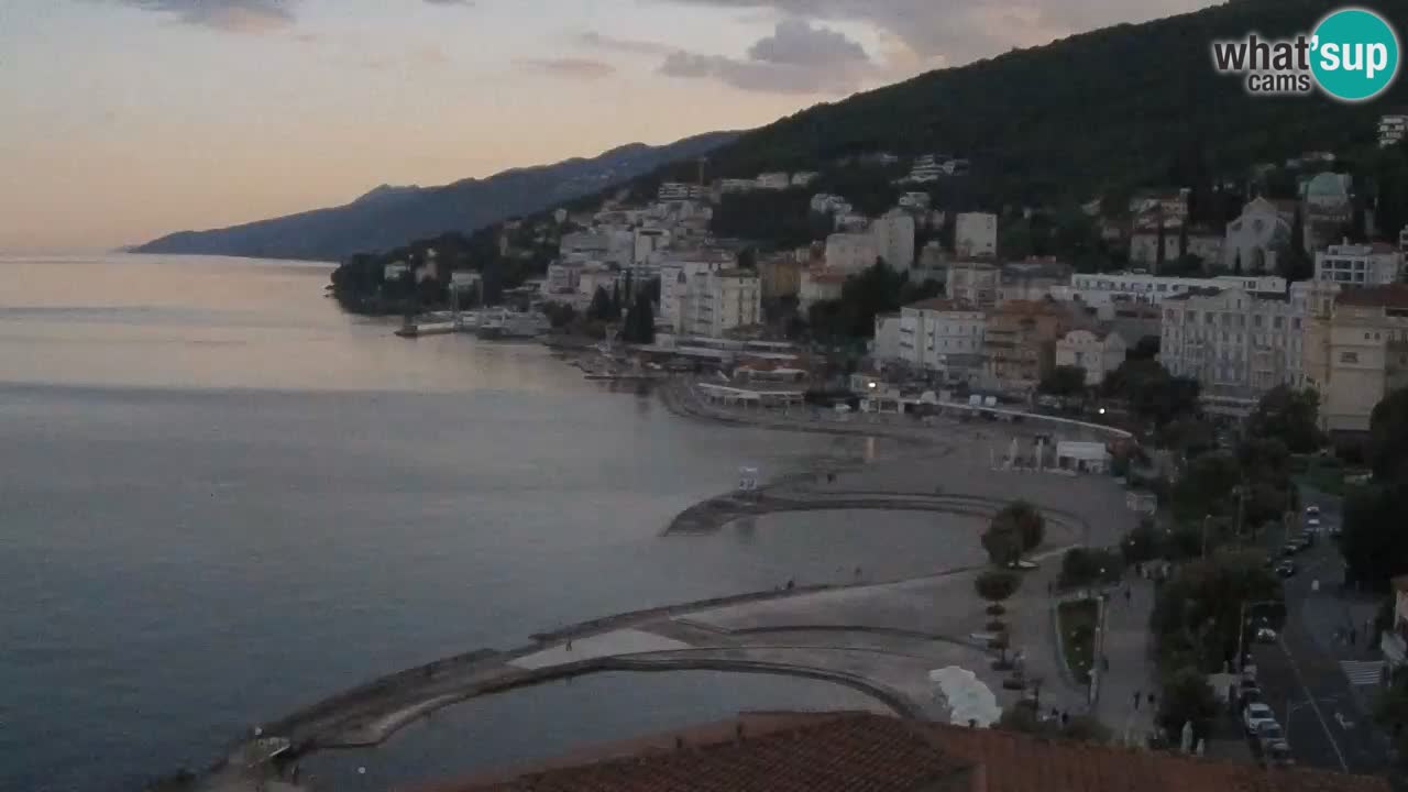 Opatija webcam – Panorama from the Hotel Milenij
