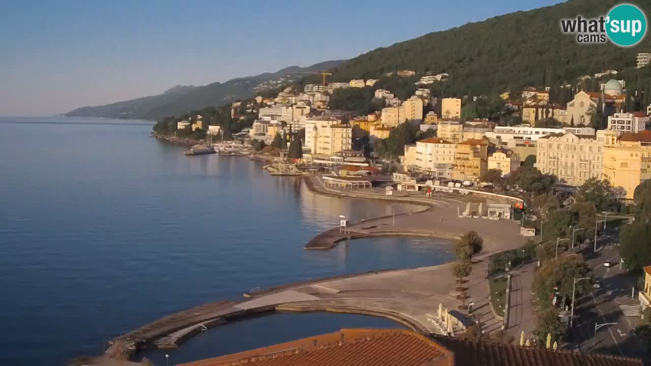 Opatija webcam – Panorama from the Hotel Milenij