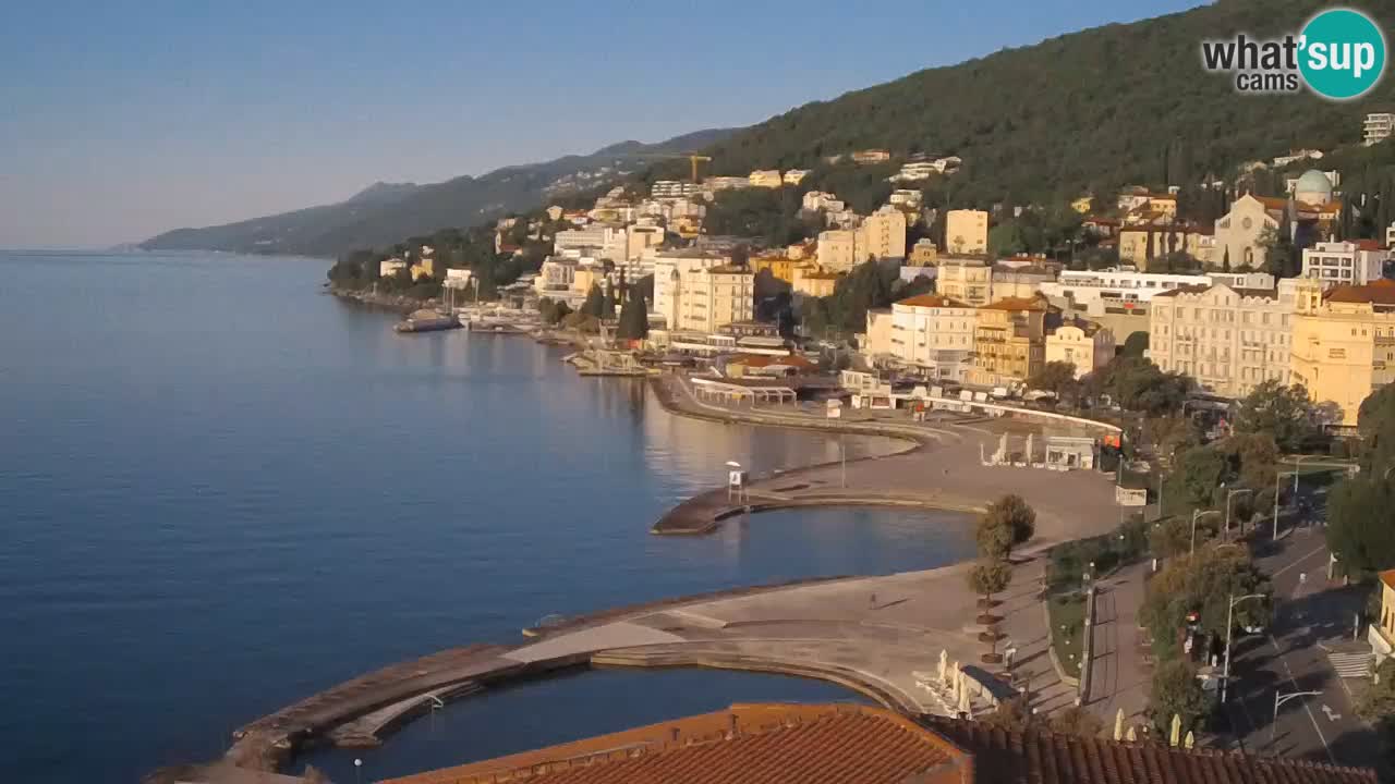 Opatija webcam – Panorama from the Hotel Milenij