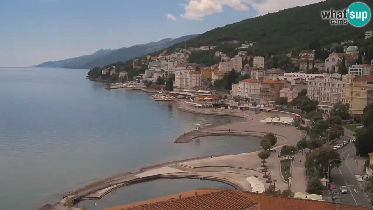 Opatija webcam – Panorama from the Hotel Milenij