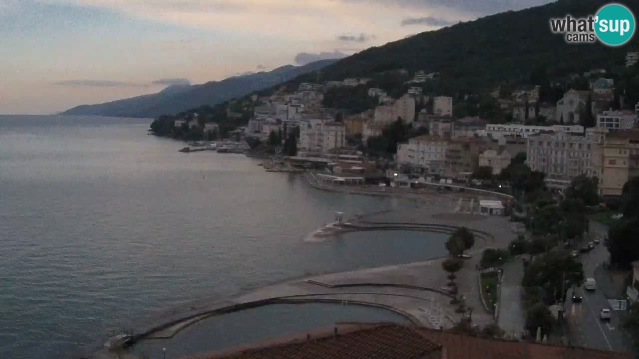 Opatija webcam – Panorama from the Hotel Milenij