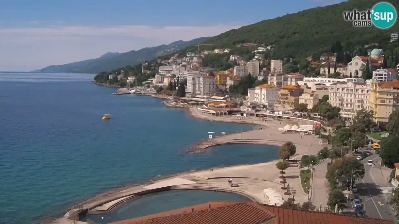 Opatija webcam – Panorama from the Hotel Milenij