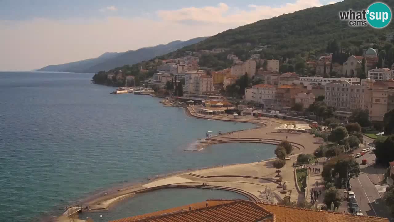 Opatija webcam – Panorama from the Hotel Milenij