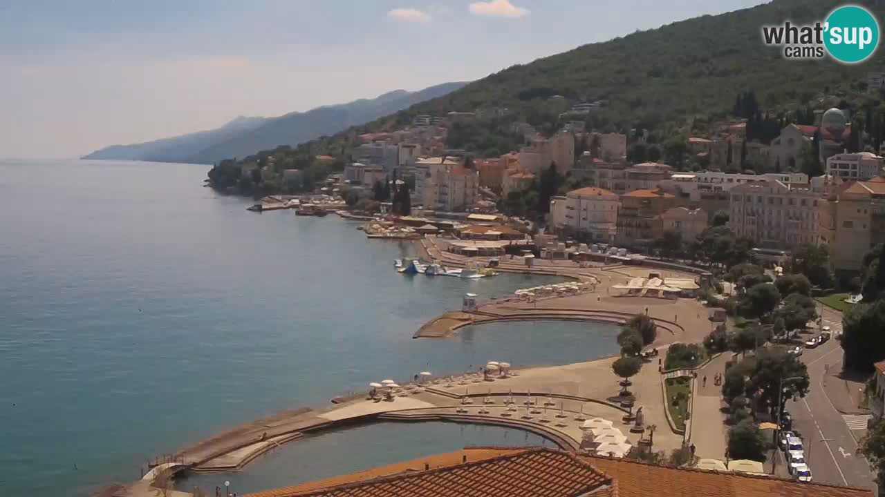 Opatija webcam – Panorama from the Hotel Milenij