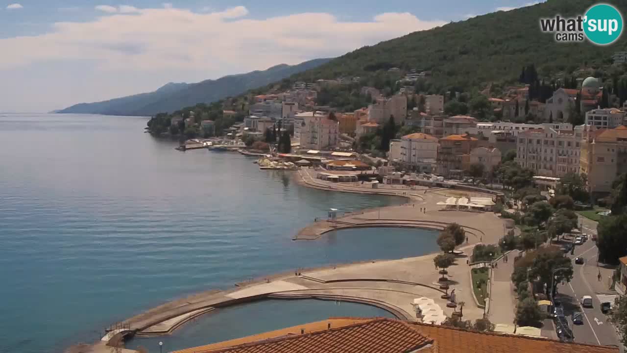 Opatija webcam – Panorama from the Hotel Milenij