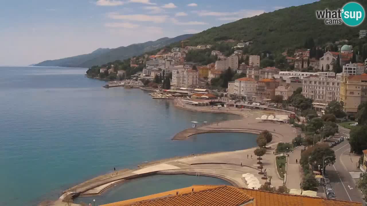Opatija webcam – Panorama from the Hotel Milenij