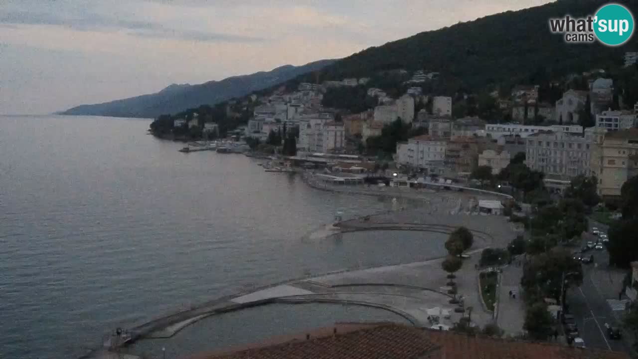 Opatija webcam – Panorama from the Hotel Milenij