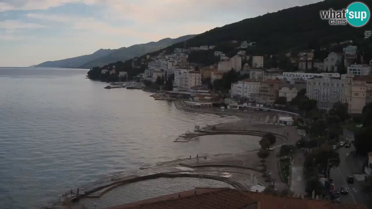 Opatija webcam – Panorama from the Hotel Milenij