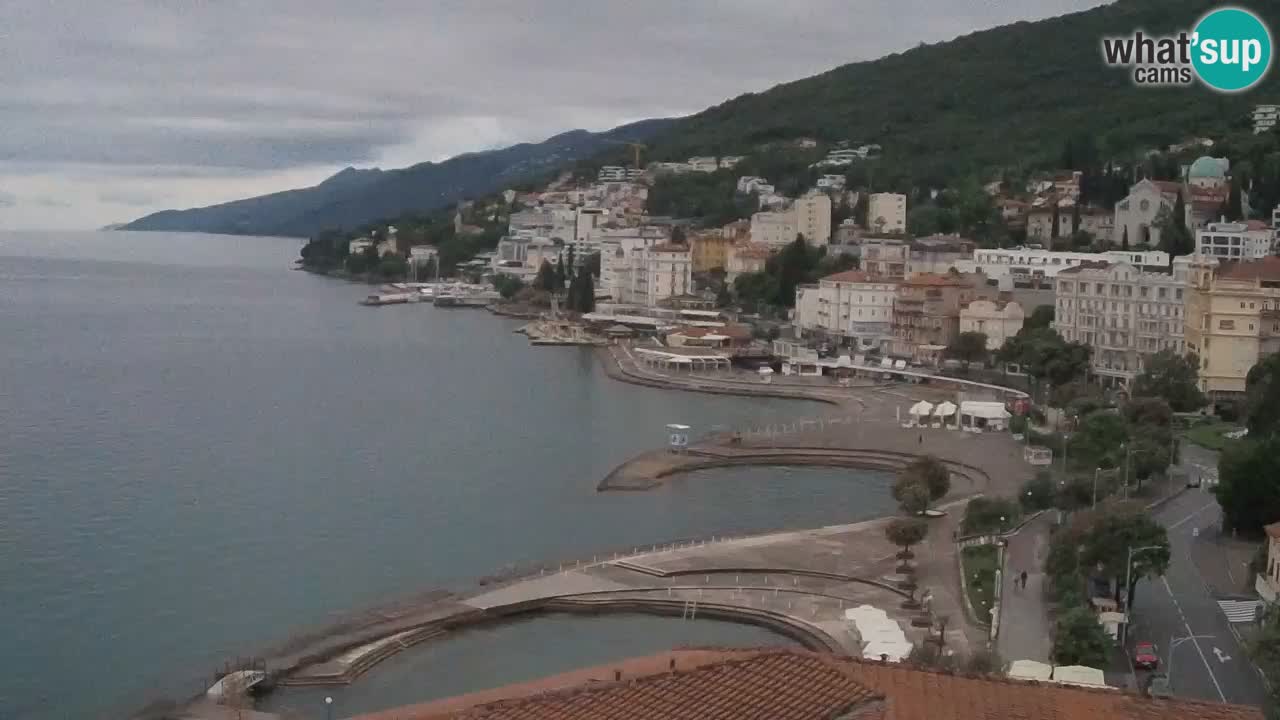 Opatija webcam – Panorama from the Hotel Milenij